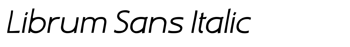 Librum Sans Italic